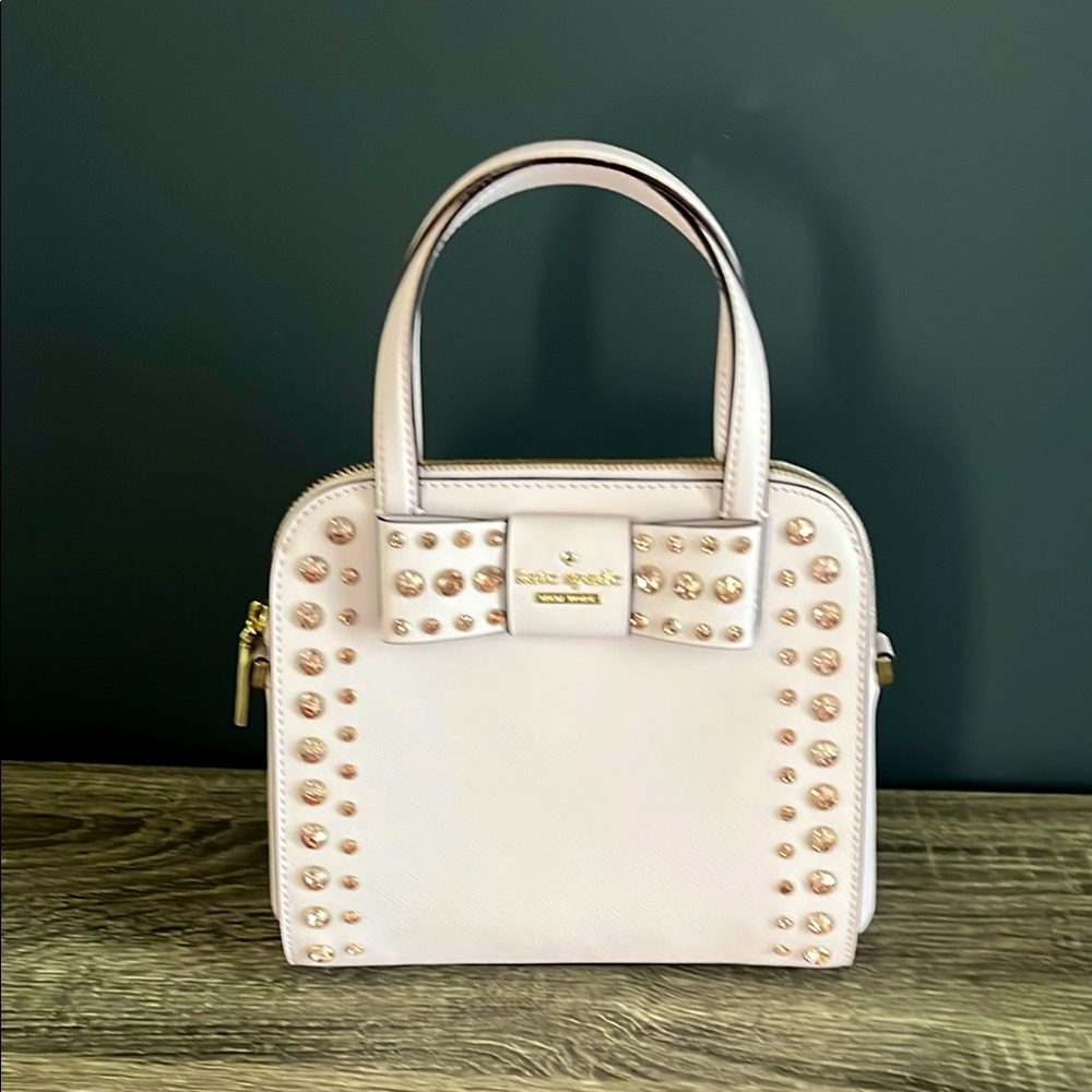 Kate Spade light Pink Satchel with Studded Accents